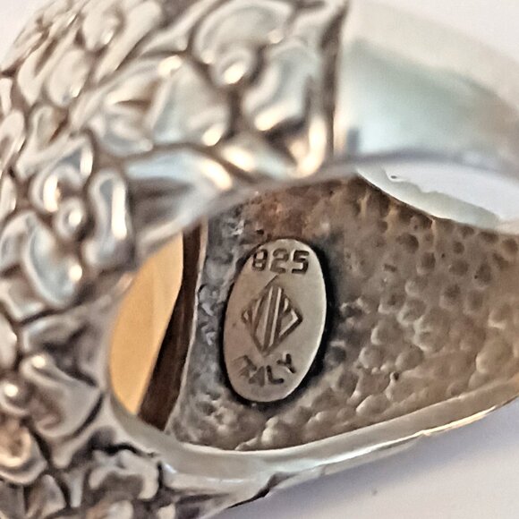 Citrine HUGE faceted in big sterling ring s8 (1589) - Picture 6 of 7